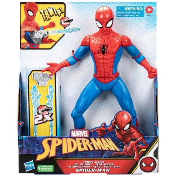Marvel Spider-Man Thwip Action Figure, 13"Scale Ages 5 & Up, Web Blaster Access - Picture 2 of 5
